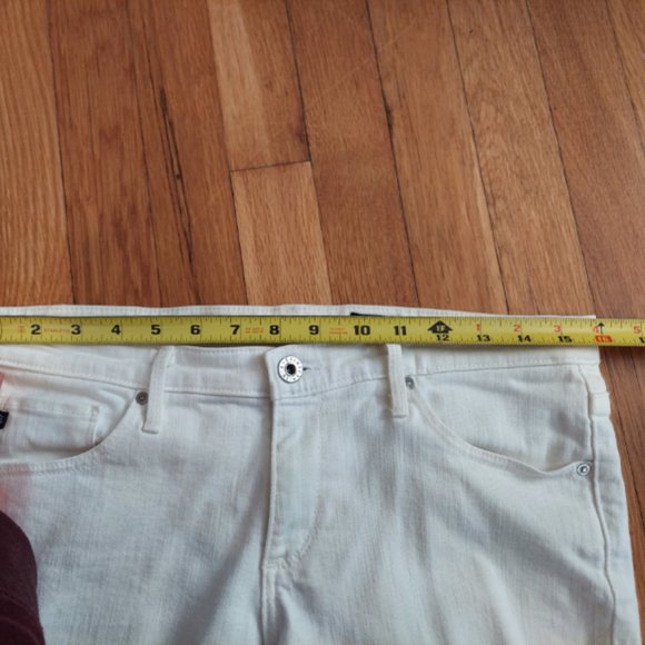 AG Jeans Adriano Goldschmied The Stilt Roll-up Cigarette Crop White Low Rise 30R - Picture 5 of 8